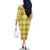 Yellow Hawaiian Quilt Family Matching Off The Shoulder Long Sleeve Dress and Hawaiian Shirt Hawaii Pineapple Monstera Palaka Motifs - Polynesian Pride