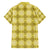 Yellow Hawaiian Quilt Family Matching Short Sleeve Bodycon Dress and Hawaiian Shirt Hawaii Pineapple Monstera Palaka Motifs - Polynesian Pride