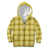 Yellow Hawaiian Quilt Kid Hoodie Hawaii Pineapple Monstera Palaka Motifs - Polynesian Pride