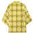 Yellow Hawaiian Quilt Kimono Hawaii Pineapple Monstera Palaka Motifs - Polynesian Pride