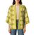 Yellow Hawaiian Quilt Kimono Hawaii Pineapple Monstera Palaka Motifs - Polynesian Pride