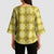 Yellow Hawaiian Quilt Kimono Sleeve Blouse Hawaii Pineapple Monstera Palaka Motifs - Polynesian Pride
