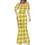 Yellow Hawaiian Quilt Mermaid Dress Hawaii Pineapple Monstera Palaka Motifs - Polynesian Pride