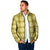 Yellow Hawaiian Quilt Padded Jacket Hawaii Pineapple Monstera Palaka Motifs - Polynesian Pride