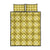 Yellow Hawaiian Quilt Quilt Bed Set Hawaii Pineapple Monstera Palaka Motifs - Polynesian Pride
