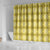 Yellow Hawaiian Quilt Shower Curtain Hawaii Pineapple Monstera Palaka Motifs - Polynesian Pride
