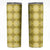 Yellow Hawaiian Quilt Skinny Tumbler Hawaii Pineapple Monstera Palaka Motifs - Polynesian Pride