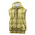 Yellow Hawaiian Quilt Sleeveless Zip Hoodie Hawaii Pineapple Monstera Palaka Motifs - Polynesian Pride
