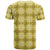 Yellow Hawaiian Quilt T Shirt Hawaii Pineapple Monstera Palaka Motifs - Polynesian Pride