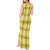 Yellow Hawaiian Quilt Tank Maxi Dress Hawaii Pineapple Monstera Palaka Motifs - Polynesian Pride