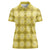 Yellow Hawaiian Quilt Women Polo Shirt Hawaii Pineapple Monstera Palaka Motifs - Polynesian Pride