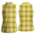 Yellow Hawaiian Quilt Women Sleeveless Polo Shirt Hawaii Pineapple Monstera Palaka Motifs - Polynesian Pride