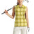 Yellow Hawaiian Quilt Women Sleeveless Polo Shirt Hawaii Pineapple Monstera Palaka Motifs - Polynesian Pride