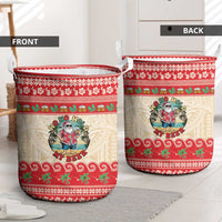 Mele Kalikimaka Hawaii Laundry Basket Funny Beer-Loving Santa Hawaiian Tropical - Polynesian Pride