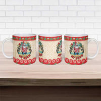 Mele Kalikimaka Hawaii Ceramic Mug Funny Beer-Loving Santa Hawaiian Tropical - Polynesian Pride