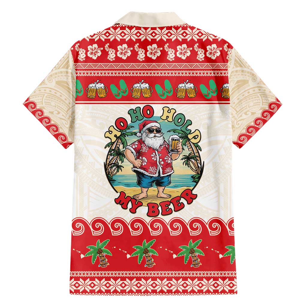 Mele Kalikimaka Hawaii Hawaiian Shirt Funny Beer-Loving Santa Hawaiian Tropical - Polynesian Pride