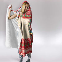 Mele Kalikimaka Hawaii Hooded Blanket Funny Beer-Loving Santa Hawaiian Tropical - Polynesian Pride