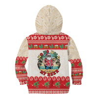Mele Kalikimaka Hawaii Kid Hoodie Funny Beer-Loving Santa Hawaiian Tropical - Polynesian Pride