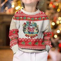 Mele Kalikimaka Hawaii Kid Ugly Christmas Sweater Funny Beer-Loving Santa Hawaiian Tropical - Polynesian Pride
