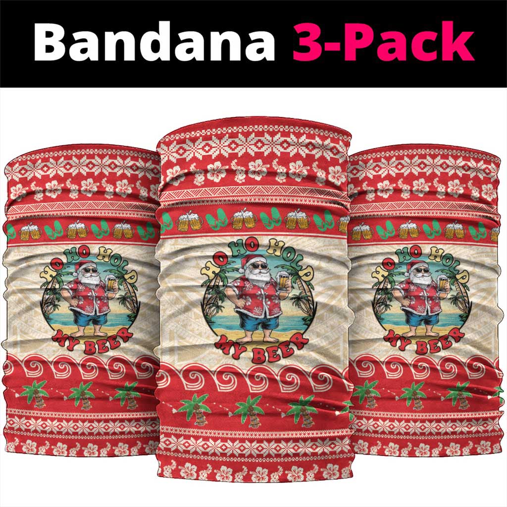 Mele Kalikimaka Hawaii Neck Gaiter Funny Beer-Loving Santa Hawaiian Tropical - Polynesian Pride
