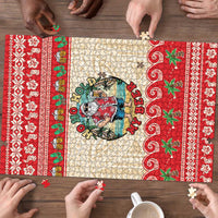 Mele Kalikimaka Hawaii Puzzle Funny Beer-Loving Santa Hawaiian Tropical - Polynesian Pride