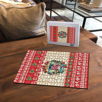 Mele Kalikimaka Hawaii Puzzle Funny Beer-Loving Santa Hawaiian Tropical - Polynesian Pride