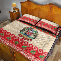 Mele Kalikimaka Hawaii Quilt Bed Set Funny Beer-Loving Santa Hawaiian Tropical - Polynesian Pride