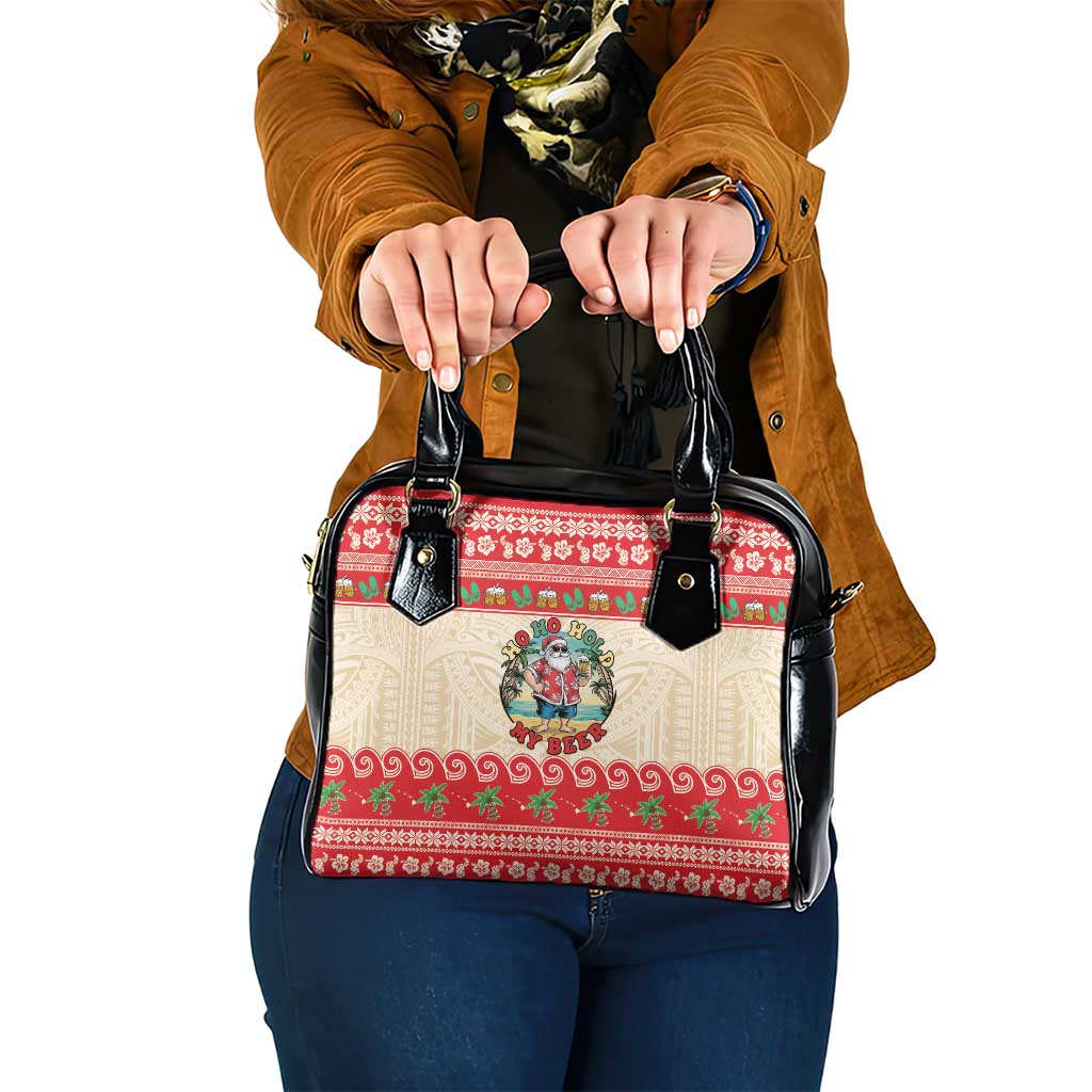 Mele Kalikimaka Hawaii Shoulder Handbag Funny Beer-Loving Santa Hawaiian Tropical - Polynesian Pride