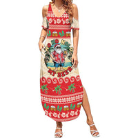 Mele Kalikimaka Hawaii Summer Maxi Dress Funny Beer-Loving Santa Hawaiian Tropical - Polynesian Pride