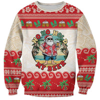 Mele Kalikimaka Hawaii Sweatshirt Funny Beer-Loving Santa Hawaiian Tropical - Polynesian Pride