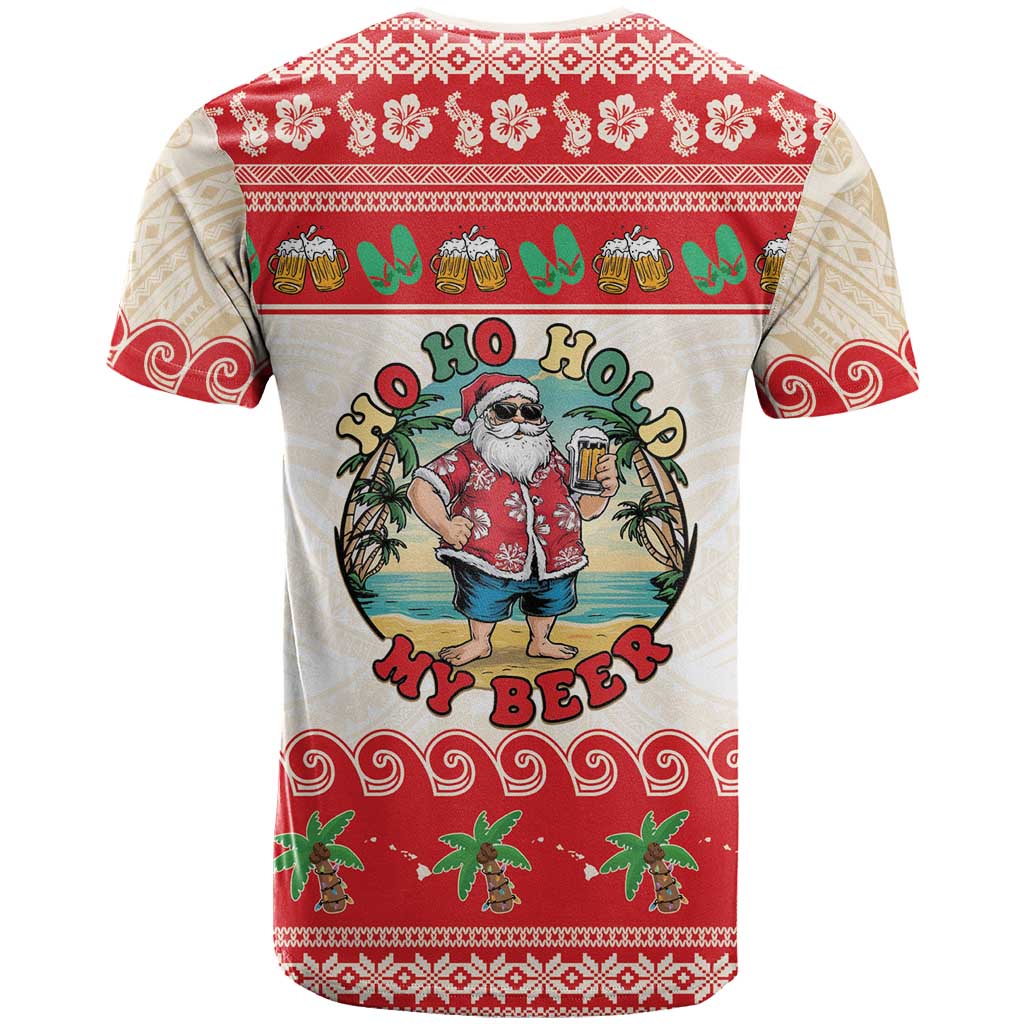 Mele Kalikimaka Hawaii T Shirt Funny Beer-Loving Santa Hawaiian Tropical - Polynesian Pride