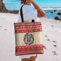 Mele Kalikimaka Hawaii Tote Bag Funny Beer-Loving Santa Hawaiian Tropical - Polynesian Pride