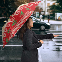 Mele Kalikimaka Hawaii Umbrella Funny Beer-Loving Santa Hawaiian Tropical - Polynesian Pride