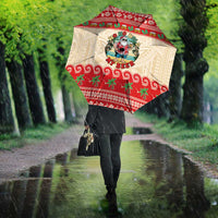 Mele Kalikimaka Hawaii Umbrella Funny Beer-Loving Santa Hawaiian Tropical - Polynesian Pride