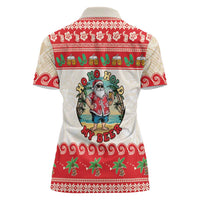 Mele Kalikimaka Hawaii Women Polo Shirt Funny Beer-Loving Santa Hawaiian Tropical - Polynesian Pride