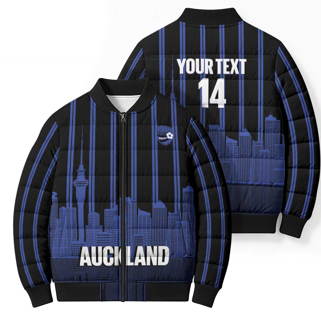 New Zealand Auckland Football Custom Bomber Puffer Jacket Go City of Sails Est 2025