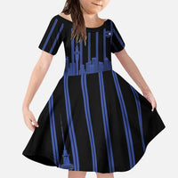 New Zealand Auckland Football Custom Family Matching Off Shoulder Maxi Dress and Hawaiian Shirt Go City of Sails Est 2025