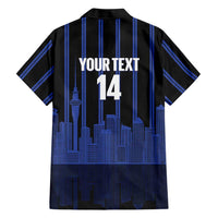 New Zealand Auckland Football Custom Family Matching Off Shoulder Maxi Dress and Hawaiian Shirt Go City of Sails Est 2025
