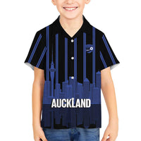 New Zealand Auckland Football Custom Family Matching Off Shoulder Short Dress and Hawaiian Shirt Go City of Sails Est 2025