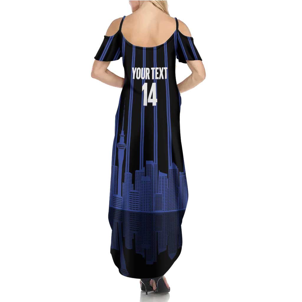New Zealand Auckland Football Custom Family Matching Summer Maxi Dress and Hawaiian Shirt Go City of Sails Est 2025