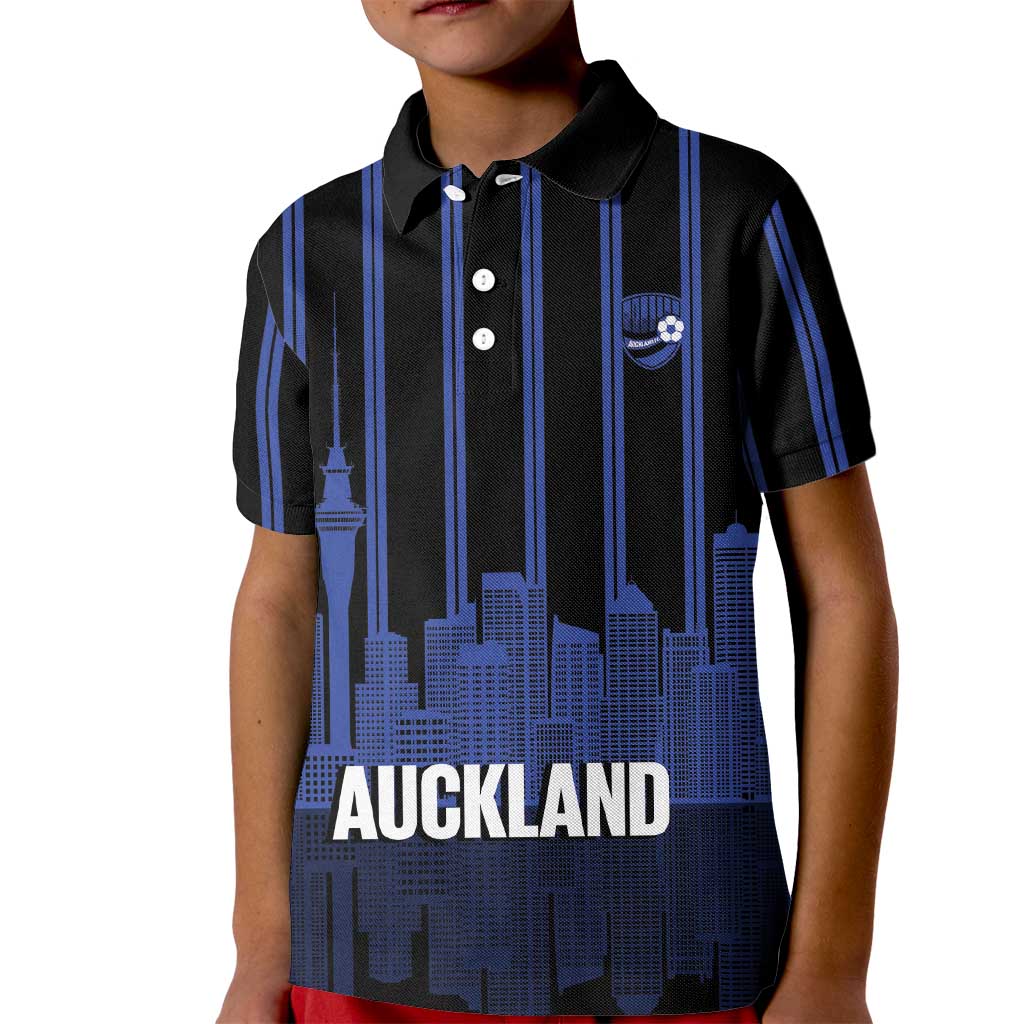 New Zealand Auckland Football Custom Kid Polo Shirt Go City of Sails Est 2025