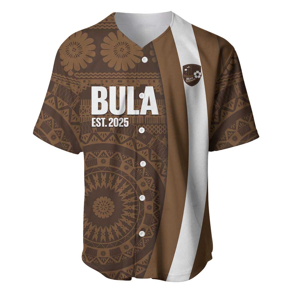 Bula Fiji Football Custom Baseball Jersey One Vanua One Team Tapa Pattern
