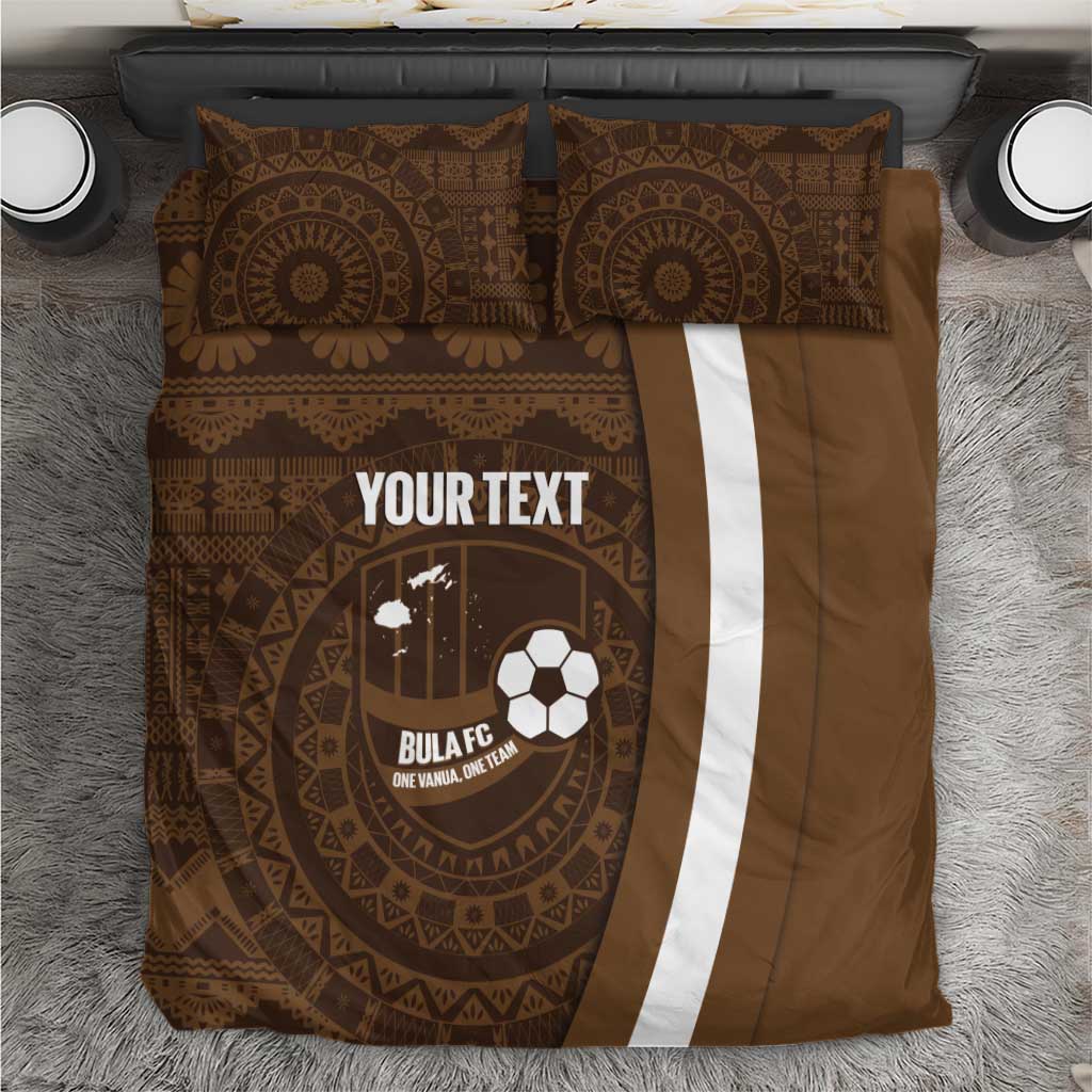 Bula Fiji Football Custom Bedding Set One Vanua One Team Tapa Pattern