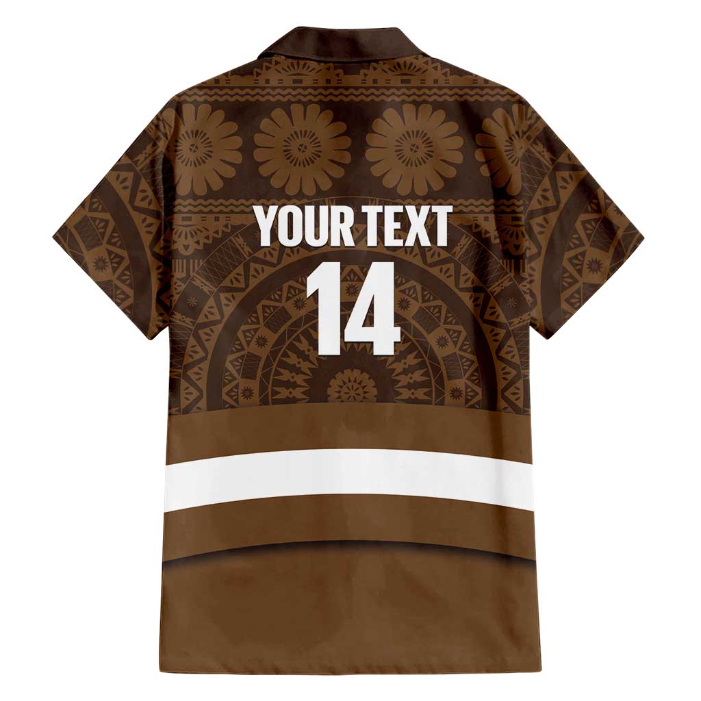 Bula Fiji Football Custom Family Matching Off The Shoulder Long Sleeve Dress and Hawaiian Shirt One Vanua One Team Tapa Pattern LT14 - Polynesian Pride