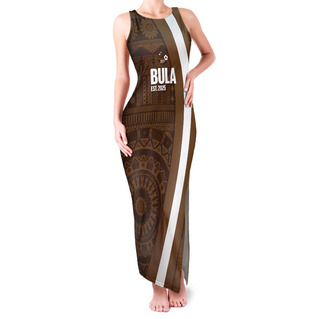 Bula Fiji Football Custom Family Matching Tank Maxi Dress and Hawaiian Shirt One Vanua One Team Tapa Pattern