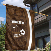 Bula Fiji Football Custom Garden Flag One Vanua One Team Tapa Pattern