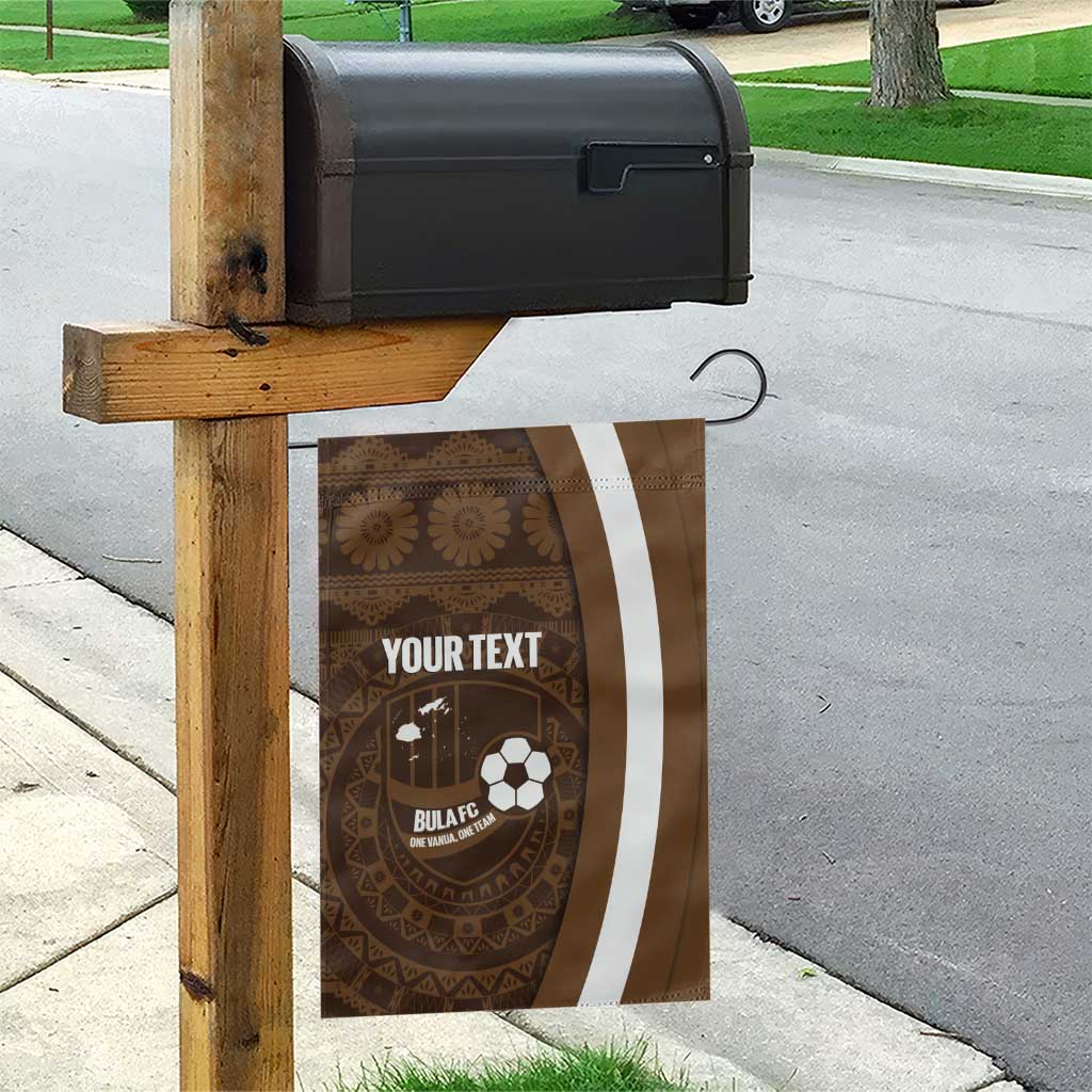 Bula Fiji Football Custom Garden Flag One Vanua One Team Tapa Pattern