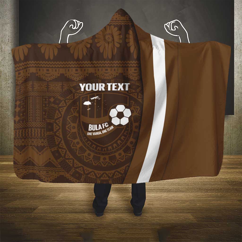 Bula Fiji Football Custom Hooded Blanket One Vanua One Team Tapa Pattern