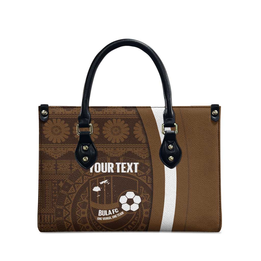 Bula Fiji Football Custom Leather Bag One Vanua One Team Tapa Pattern LT14 - Polynesian Pride