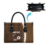 Bula Fiji Football Custom Leather Bag One Vanua One Team Tapa Pattern LT14 - Polynesian Pride